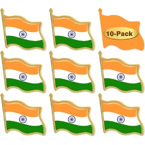 10/20/50/100 Pack Metal India Flag Lapel Pin Waving Indian Pins bulk Patriotic Badge Souvenir Gifts