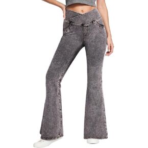 SEASUM Butt Lifting Jeans for Women Bootcut High Waisted Bell Bottom Stretchy Flare Leggings Tummy Control Casual Pants