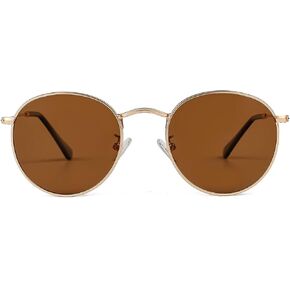 Small Round Polarized Sunglasses for Women Men Classic Vintage Retro Frame UV Protection