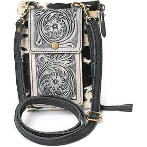 Bags Small Crossbody Cell Phone Purses for Women Hand Tooled Western Style Wallet Purses and Handbags with Strap