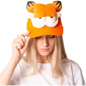 قبعة قطة النمر البرتقالية - للكبار والرجال والنساء والمراهقين، أزياء تنكرية للأم والأب مناسبة للهالوين in Kuwait