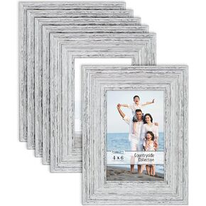Icona Bay 8x10 Picture Frames (Eggshell Blue, 6 Pack), French Country Style Picture Frame Set, Wall Mount or Table Top, Countryside Collection