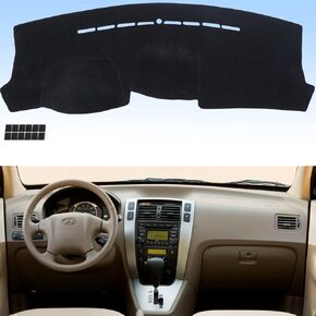 Dashboard Cover Flannel Dash Mat Custom Compatible with 2005 2006 2007 2008 2009 Hyundai Tucson, Anti-Glare, Anti-Reflection, No Peculiar Smell