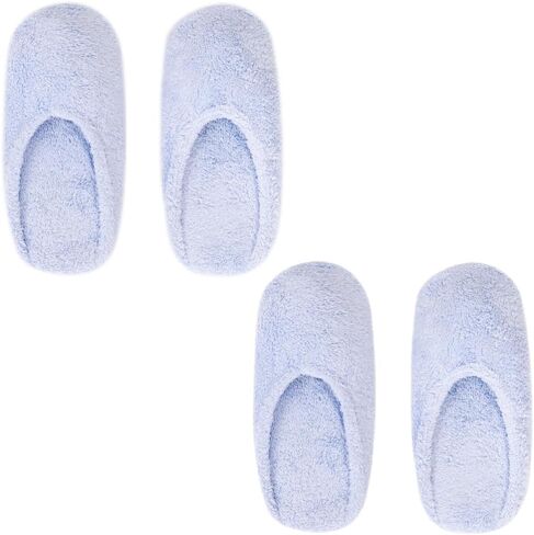 THIRSTY TOWELS Cloud 9 Turkish Spa Slippers, Cozy Plush Lounging Mules, Non-Slip, Washable 2-Pack, Holiday Gift, Stocking Stuffer in Saudi Arabia