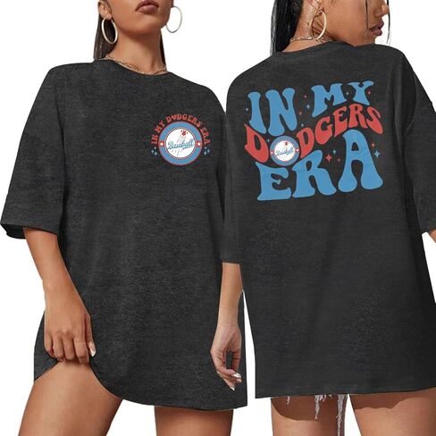 BANGELY Baseball Shirt Women Oversized Baseball Fan Shirt Funny in My Era Graphic Tee Baseball Mama Short Sleeve Tops in Kuwait