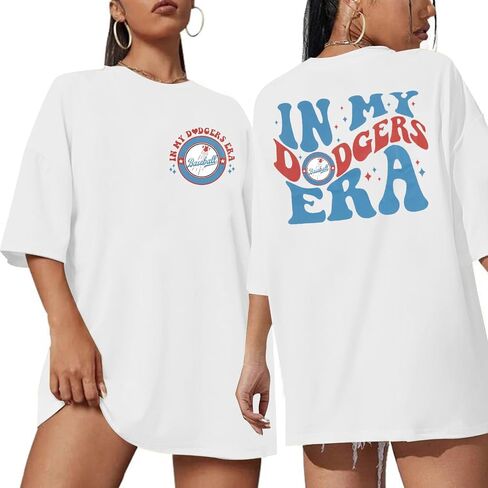 BANGELY Baseball Shirt Women Oversized Baseball Fan Shirt Funny in My Era Graphic Tee Baseball Mama Short Sleeve Tops in Kuwait