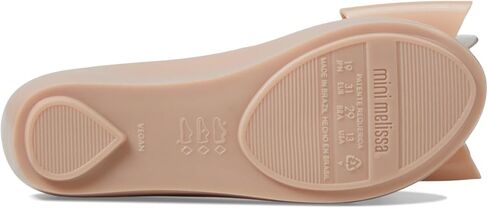 mini melissa Ultragirl Star Mary Jane Flats for Girls, Kid Shoes - Comfy & Cute Peep Toe Jelly Shoes, Ballet Flat for Kids, Adjustable Strap, White Metallic, 12 in Saudi Arabia