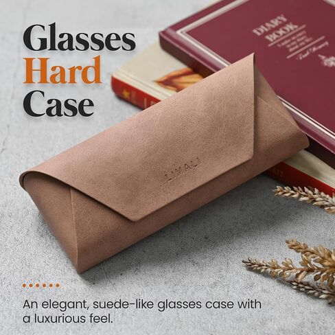 LIMALI Stylish PU Leather Eyeglass Case Soft Sunglasses Case with Magnetic Closure, Travel and Reading Glass Case in Saudi Arabia