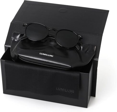 Trendy Korean Retro Style Vintage Round Women Sunglasses (Premium Vegan Leather Case Included) in Saudi Arabia