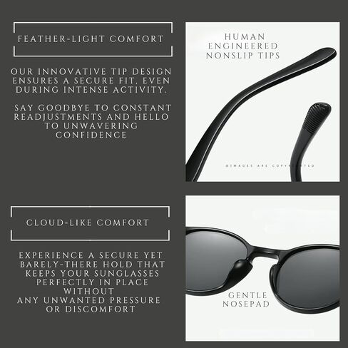 Trendy Korean Retro Style Vintage Round Women Sunglasses (Premium Vegan Leather Case Included) in Saudi Arabia