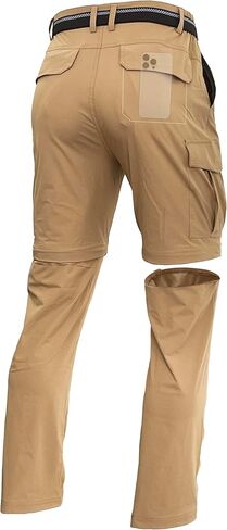 Mens Hiking Convertible Pants Zip Off Quick Dry Lightweight Fishing Safari Travel Camping Outdoor Cargo Pants in Kuwait