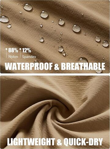 Mens Hiking Convertible Pants Zip Off Quick Dry Lightweight Fishing Safari Travel Camping Outdoor Cargo Pants in Kuwait