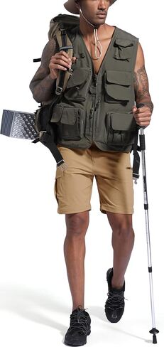 Mens Hiking Convertible Pants Zip Off Quick Dry Lightweight Fishing Safari Travel Camping Outdoor Cargo Pants in Kuwait