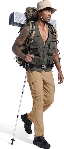 Mens Hiking Convertible Pants Zip Off Quick Dry Lightweight Fishing Safari Travel Camping Outdoor Cargo Pants in Kuwait