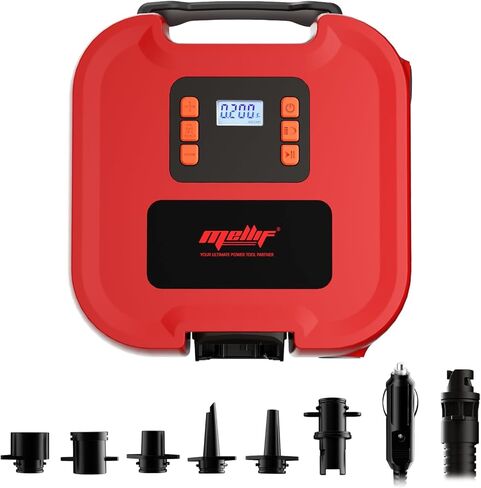 مضخة لوح مجداف لاسلكية من Mellif لبطارية ميلووكي 18 فولت (بدون بطارية)، مضخة SUP محمولة 20 رطل لكل بوصة مربعة، موصل سيارة 12 فولت تيار مستمر، إيقاف تلقائي، مضخة كهربائية لألواح التجديف القابلة للنفخ والقوارب والرياضات المائية in Kuwait