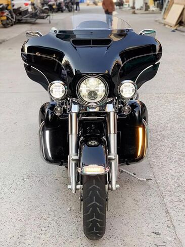 Side Fairing Lower Lights Motorcycle Turn Signal Running Light Compatible with Harley Touring Street Gilde Road King Road Gilde Electra Glide Ultra Limited 2014-2023 Black in Saudi Arabia