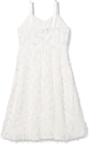 Speechless Girls' Sleeveless Off White Eyelash Midi Party Dress in Saudi Arabia