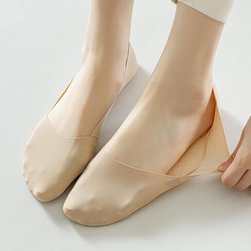6 Pairs Womens No Show Socks Low Cut Liner Socks Ice Silk Surface socks Nonslip ankle Invisible Hidden Thin Socks in Saudi Arabia