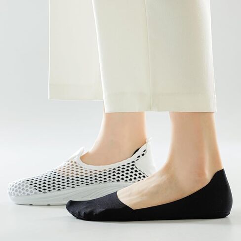6 Pairs Womens No Show Socks Low Cut Liner Socks Ice Silk Surface socks Nonslip ankle Invisible Hidden Thin Socks in Saudi Arabia