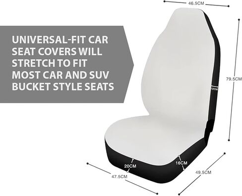 Cute Yorkie Print Set of 2 Car Seat Covers Car Accessories, Floral Universal Auto Accessories Bucket Front Seats Protector Fits for Car,SUV Sedan,Truck, Brown in Kuwait