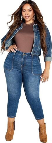 Women's Plus Size Ella Ankle Jean in Kuwait