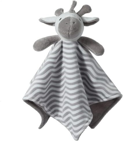 CREVENT Cozy Plush Baby Security Blanket Loveys for Baby Boys and Girls, Minky Dot Front + Sherpa Backing with Animal Face (Grey Elephant) in Saudi Arabia