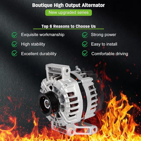 SCITOO Alternator Replacement for Chevrolet for Cobalt 08-10, for Chevrolet for Malibu 08-10 12, for Pontiac for G5 08-10, for Saturn for Aura 08-09, for Saturn for Sky 08, for Saturn for Vue 08-10 in Saudi Arabia