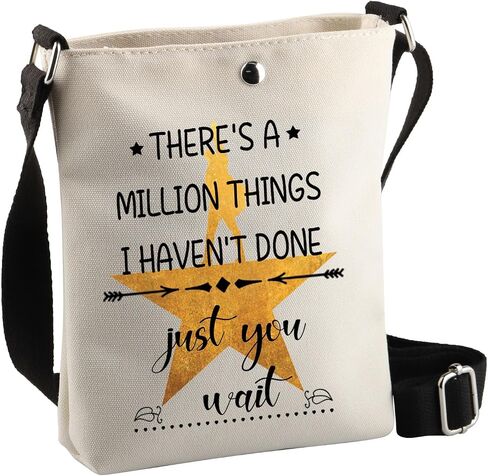 BDPWSS Hamilton Broadway Musical Gift There's A Million Things I Haven't Done Just You Wait Musical Crossbody Bag in Kuwait