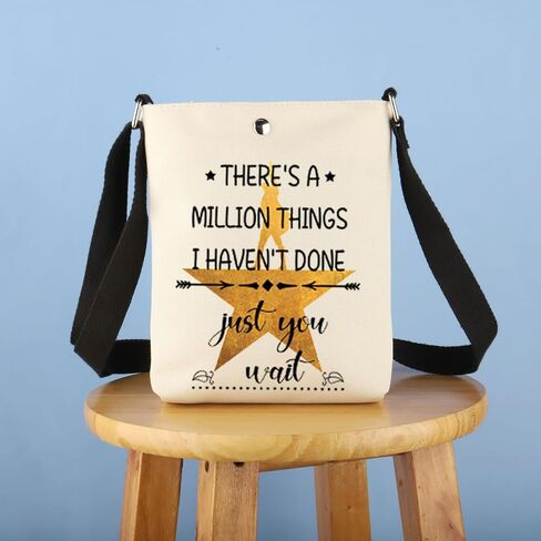 BDPWSS Hamilton Broadway Musical Gift There's A Million Things I Haven't Done Just You Wait Musical Crossbody Bag in Kuwait