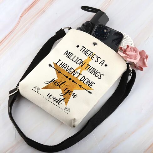 BDPWSS Hamilton Broadway Musical Gift There's A Million Things I Haven't Done Just You Wait Musical Crossbody Bag in Kuwait