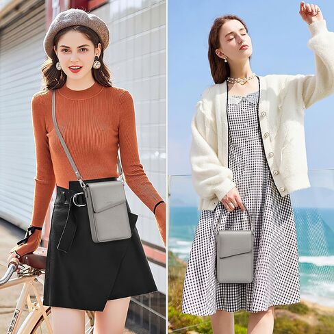 nuoku Small Crossbody Wallet Purse for Women with Phone Pocket, Small Crossbody Phone Bag with 2 Straps in Kuwait