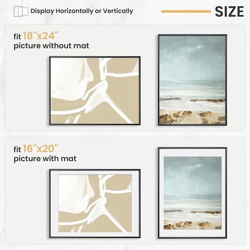 11x14 Picture Frame Set of 5, Display Pictures 8x10 with Mat or 11x14 Without Mat 11 by 14 Photo Frames Wall and Tabletop Display, Walnut Woodgrain in Kuwait