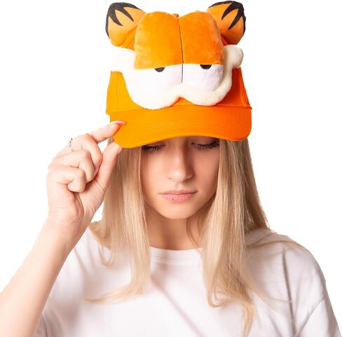 قبعة قطة النمر البرتقالية - للكبار والرجال والنساء والمراهقين، أزياء تنكرية للأم والأب مناسبة للهالوين in Kuwait