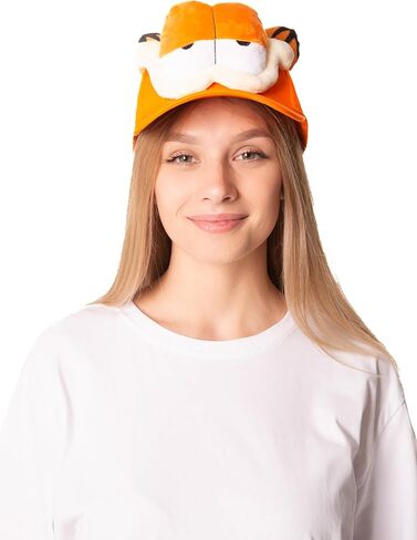 قبعة قطة النمر البرتقالية - للكبار والرجال والنساء والمراهقين، أزياء تنكرية للأم والأب مناسبة للهالوين in Kuwait