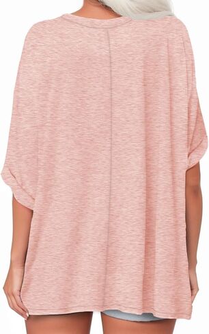 Buauty Womens Oversized Short Sleeve Tshirt, Plus Size Tops Loose Basic Crew Neck Tee, Summer Business Casual Top 2024 Trendy in Saudi Arabia