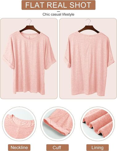 Buauty Womens Oversized Short Sleeve Tshirt, Plus Size Tops Loose Basic Crew Neck Tee, Summer Business Casual Top 2024 Trendy in Saudi Arabia