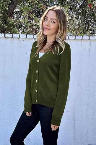 Newshows Womens Fall Fashion 2024 Wool Blended Cardigan Sweater Button Down Long Sleeve Knit Outerwear Coats in Saudi Arabia