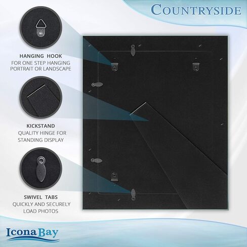 Icona Bay 8x10 Picture Frames (Eggshell Blue, 6 Pack), French Country Style Picture Frame Set, Wall Mount or Table Top, Countryside Collection in Kuwait
