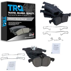 TRQ Front & Rear Brake Pads Ceramic Compatible with 2004-2011 Saab 9-3 2010-2011 9-3X