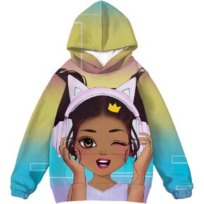 African American Sweatshirts Afro Hoodie Black Magic Pullover Top Sweatshirts 3D Printed Long Sleeve Sweatshirts with Pockets