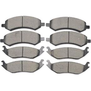 D1084 D967 Front Rear Ceramic Brake Pads Sets Fit For Chrysler Aspen 2007-2009,For Dodge Dakota 2010,For Dodge For Durango 2007-2009,For Dodge Ram 1500 2006-2010,For Ram 1500 2011-2018
