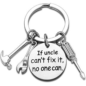 Uncle Keychain from Nephew Niece Funny Uncle Key Chain Birthday Fathers Day Thanksgiving Christmas Gifts