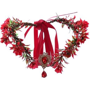 Vivivalue Floral Crown Girl Floral Headband Flower Headpiece Halo Wedding Party Photos