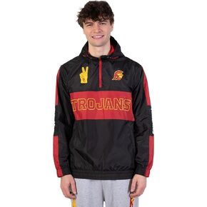 Ultra Game NCAA Men's Quarter Zip Pullover Hoodie Windbreaker Jacket