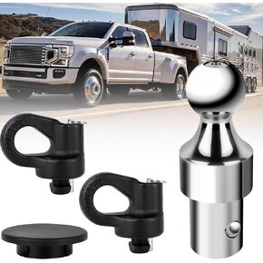 60692 Puck System Gooseneck Hitch Kit, 2-5/16-Inch Ball Gooseneck Hitch Ball Kit for Ford F250 F350 F450 Super Duty, Chevrolet Silverado/GMC Sierra 2500 3500 HD & Nissan Titan XD,2 YEARS WARRANTY