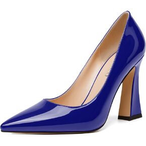 MODENCOCO Womens Slip On Pointed Toe Sexy Patent Evening Party Stiletto High Heel Pumps Dress Shoes 4 Inch