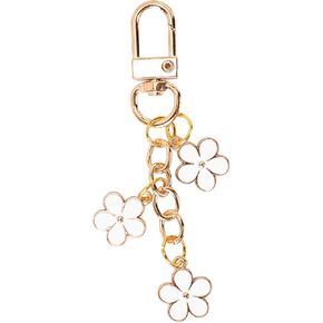 Flower Charm Keychain for Women - Cute Floral Key Ring for Wallets, School Bags, Backpacks & Satchels