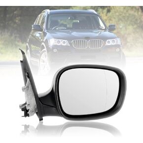 Passenger Side View Mirror Assembly Compatible with BMW X3 2011-2014, Black Right Rear Outside Exterior Mirrors w/Electric Foldable Heated Power Glass