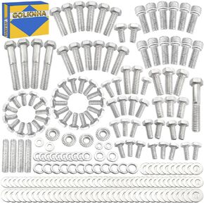 211 Pcs Oil Pan Bolts Stainless Steel Kit Compatible with Chevy SBC 265 283 302 305 307 327 350 400