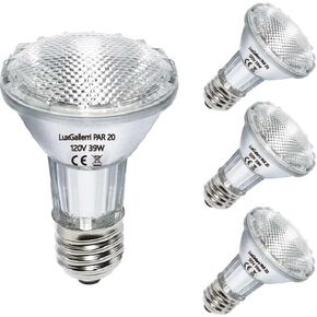 PAR20 Halogen Light Bulbs 6 Pack 120V 50w Dimmable, E26 Medium Base Flood Light Bulbs with 3000k Warm White,High Output Reflector for Kitchen Oven Light Bulb and Range Hood Light Bulb.